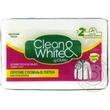 Мыло хозяйственное Duru Clean&White против пятен 125г купить, цены на МегаМаркет - фото 2