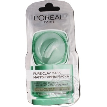 Маска L'oreal Магія глини з евкаліптом 6мл купити, ціни на МегаМаркет - фото 1