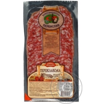 Ukrprompostach-95 Pereyaslavska Damp-Dried Cutted Sausage - buy, prices for MegaMarket - photo 1