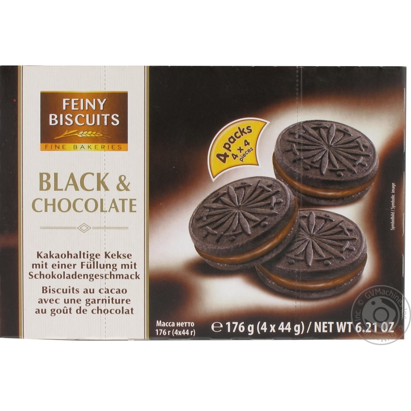 

Печенье Feiny Biscuits черное с шоколадом 176г