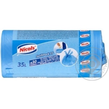 garbage bags nichols blue 30pcs 35000ml