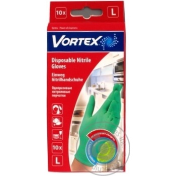 Vortex Disposable Nitrile Gloves with Smell of Lime L 10pcs - buy, prices for MegaMarket - photo 7