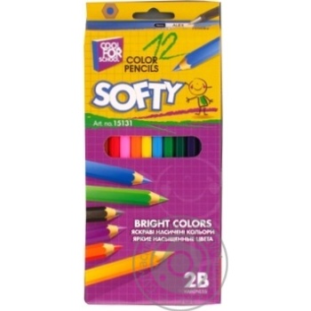 Карандаши цветные Cool for school Softy 12 цветов - купить, цены на NOVUS - фото 7