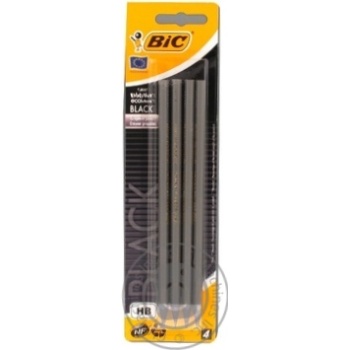 Олівець чорнографітний BIC Ecolution Black 4 шт. 896016 купити, ціни на МегаМаркет - фото 1