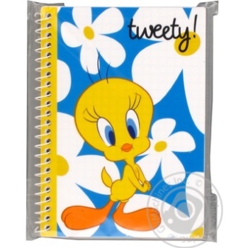 Блокнот, А6, 48арк.Cool for School Tweety кріплення блоку - бічна спіраль TW05270-03 - купити, ціни на NOVUS - фото 1