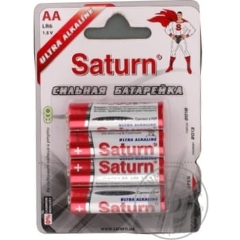 Батарейки Alkaline Ultra Saturn ST-ALR06-4 4шт - купить, цены на - фото 1