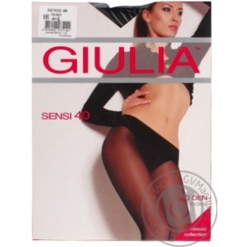 Tights Giulia Sensi black polyamide for women 40den 4size - buy, prices for MegaMarket - photo 1