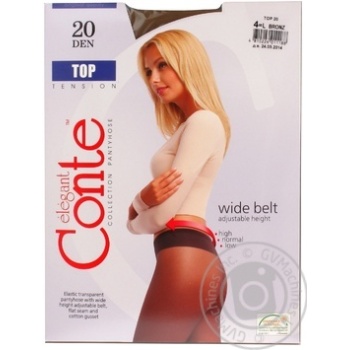 Колготы женские Conte Top 20ден р.4 Bronz - купить, цены на КОСМОС - фото 2