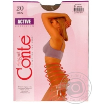 Tights Conte bronze polyamide for women 20den 5size - buy, prices for MegaMarket - photo 3