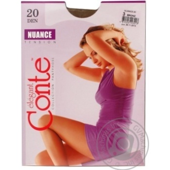 Колготи Conte Nuance 20 Den р.3 bronz шт купити, ціни на МегаМаркет - фото 1