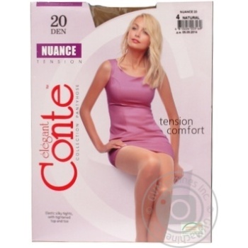 Колготы Conte Nuance 20 Den р.4 natural шт купить, цены на МегаМаркет - фото 1