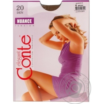 Tights Conte bronze polyamide for women 20den 4size - buy, prices for MegaMarket - photo 1