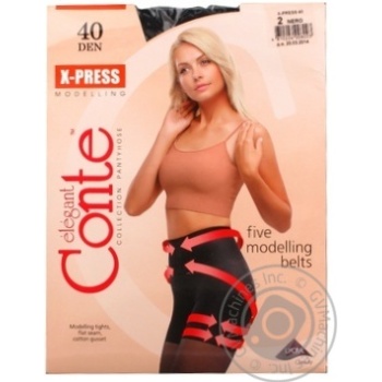 Conte X-Press Women's Tights 40 den 2 nero - buy, prices for MegaMarket - photo 2