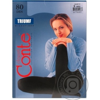 Колготи Conte Triumf 80 Den р.5 nero шт купити, ціни на МегаМаркет - фото 1