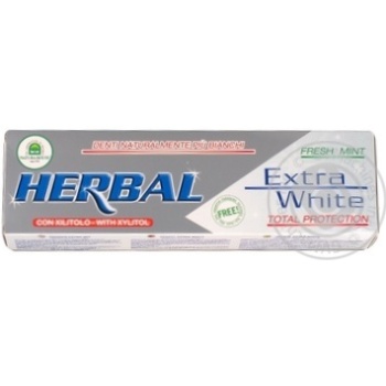 Зубна паста HERBAL Extra White 100мл х12 купити, ціни на МегаМаркет - фото 1