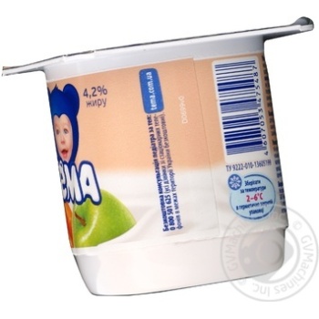 Cottage cheese Tema apple-carrot for 8+ months babies 4.2% 100g plastic cup Russia - buy, prices for - photo 3