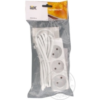 IEC Extension Cable Without Grounding on 3 Sockets 3m - buy, prices for MegaMarket - photo 1