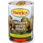 Оливки зелені Iberica з кісточкою 420г
