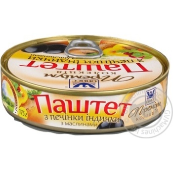Pate Oniss liver olives canned 175g can - buy, prices for MegaMarket - photo 1