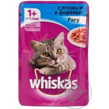 Консерва для котят Whiskas лосось форель 85г - купити, ціни на - фото 1