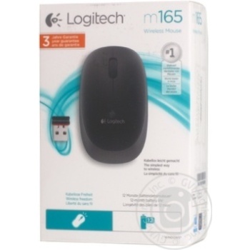 Миша Logitech Wireless Mouse M165  Black EER2 чорна - купити, ціни на NOVUS - фото 1