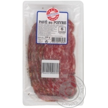 Sausage Tradi coupe Private import pork raw cured 100g - buy, prices for MegaMarket - photo 1