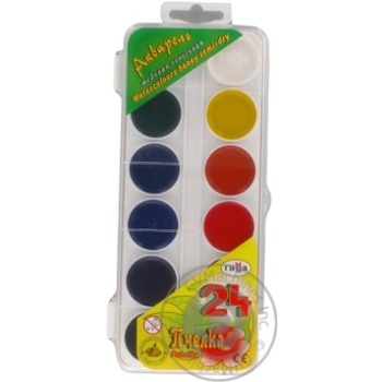 Gamma Bee Watercolor Paints 24 Colors - buy, prices for ULTRAMARKET - photo 1