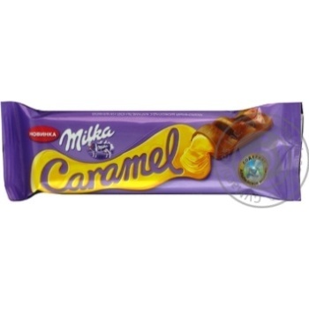 Шоколад Kraft Milka Caramel мол батончик с карамельной нач 39г - купити, ціни на NOVUS - фото 1