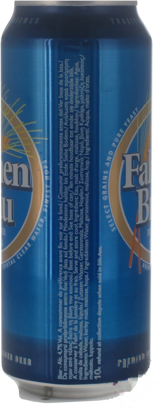 

Пиво Fahnenbrau светлое ж/б 4.7% 0,5л