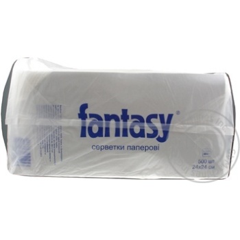 Серветки Fantasy столові білі 500шт. купити, ціни на МегаМаркет - фото 2