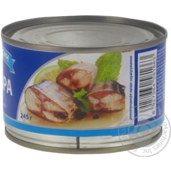 Fish saury Akvamaryn canned 245g can Ukraine - buy, prices for NOVUS - photo 2