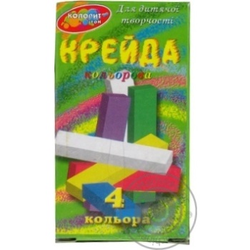 Крейда Колорит кольорова 4 кольора х10 купити, ціни на МегаМаркет - фото 1