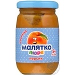 Malyatko for children from 5 months peach puree 180g