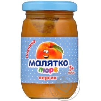 Пюре Малятко персик 180г купить, цены на МегаМаркет - фото 1