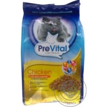 PreVital for cats with chicken and vegetables dry food 1800g