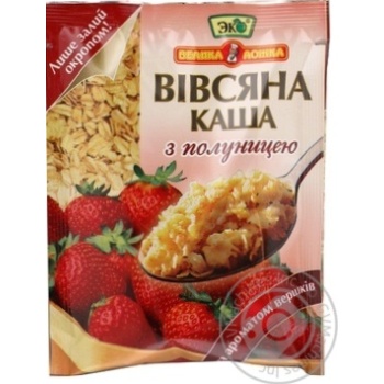 Каша Велика Ложка вівсяна з полуницею та вершками 41г Україна купити, ціни на МегаМаркет - фото 1