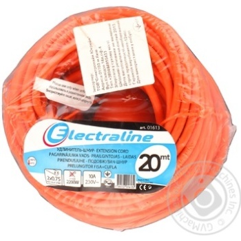 Electraline Extension Cord 1 Socket 20m Without Grounding - buy, prices for Auchan - photo 2