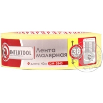 Стрічка малярна 38мм 40м жовта х6 купити, ціни на МегаМаркет - фото 1