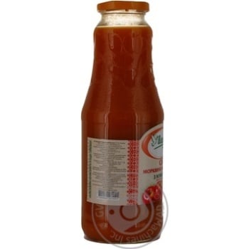 Sterilized juice with pulp Vladam carrots and apples glass bottle 1000ml Ukraine - buy, prices for NOVUS - photo 7