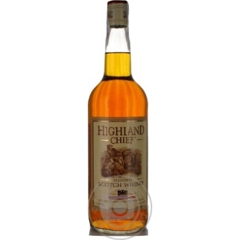 Віскі Highland Chief Blended 3yo 40% 1л х12 купити, ціни на МегаМаркет - фото 1