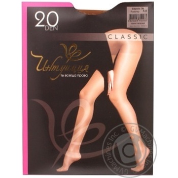 Колготи Інтуїція Classic Роза 20den купити, ціни на МегаМаркет - фото 1