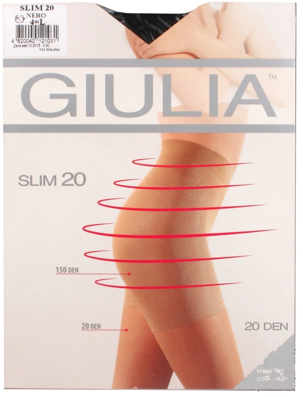 

Колготы Giulia Slim nero женские 20ден 4р