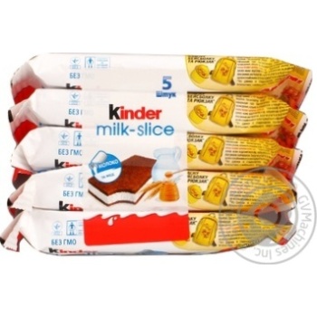 Kinder Milk slices biscuit shortcake 5*28g - buy, prices for MegaMarket - photo 2