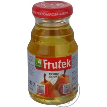 Reconstituted clarified pasteurized gluten-free juice without sugar Frutek pear for children from 4+ months glass bottle 125ml Slovenia - buy, prices for NOVUS - photo 8