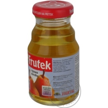 Reconstituted clarified pasteurized gluten-free juice without sugar Frutek pear for children from 4+ months glass bottle 125ml Slovenia - buy, prices for - photo 12