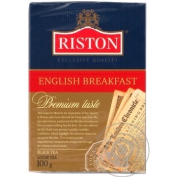 Black pekoe tea Riston English Breakfast small leaf 100g Sri Lanka - buy, prices for - photo 7