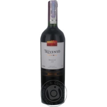 Wine merlot Trivento red dry 14% 2009year 750ml glass bottle Argentina - buy, prices for MegaMarket - photo 1