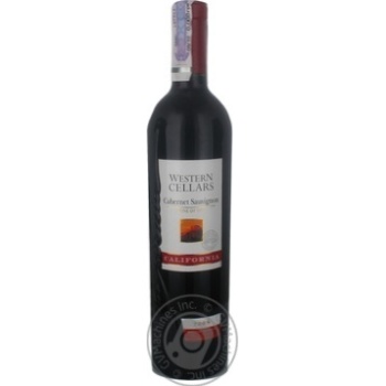 Вино Western Cellars Cabernet Sauvignon червоне сухе 0.75л x6 купити, ціни на МегаМаркет - фото 1