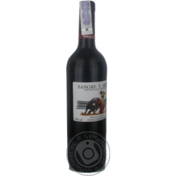 Wine tempranilyo Sangre y arena Tinto red dry 11% 750ml glass bottle Spain - buy, prices for MegaMarket - photo 2