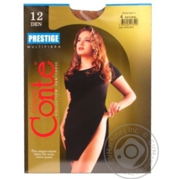 Колготи жін. поліамідні Conte Elegant Prestige 12 р.4 Natural купити, ціни на МегаМаркет - фото 1